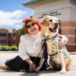 Professor Melba Vèlez-Ortiz featured in national magazine with her guide dog Professor Chad